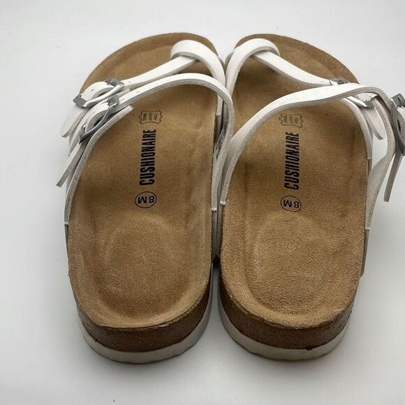 CUSHIONAIRE Women's Cork Footbed Sandal SIZE 8 WHITE - Picture 4 of 8